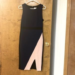 Vici Navy and Pink Colorblock Dress